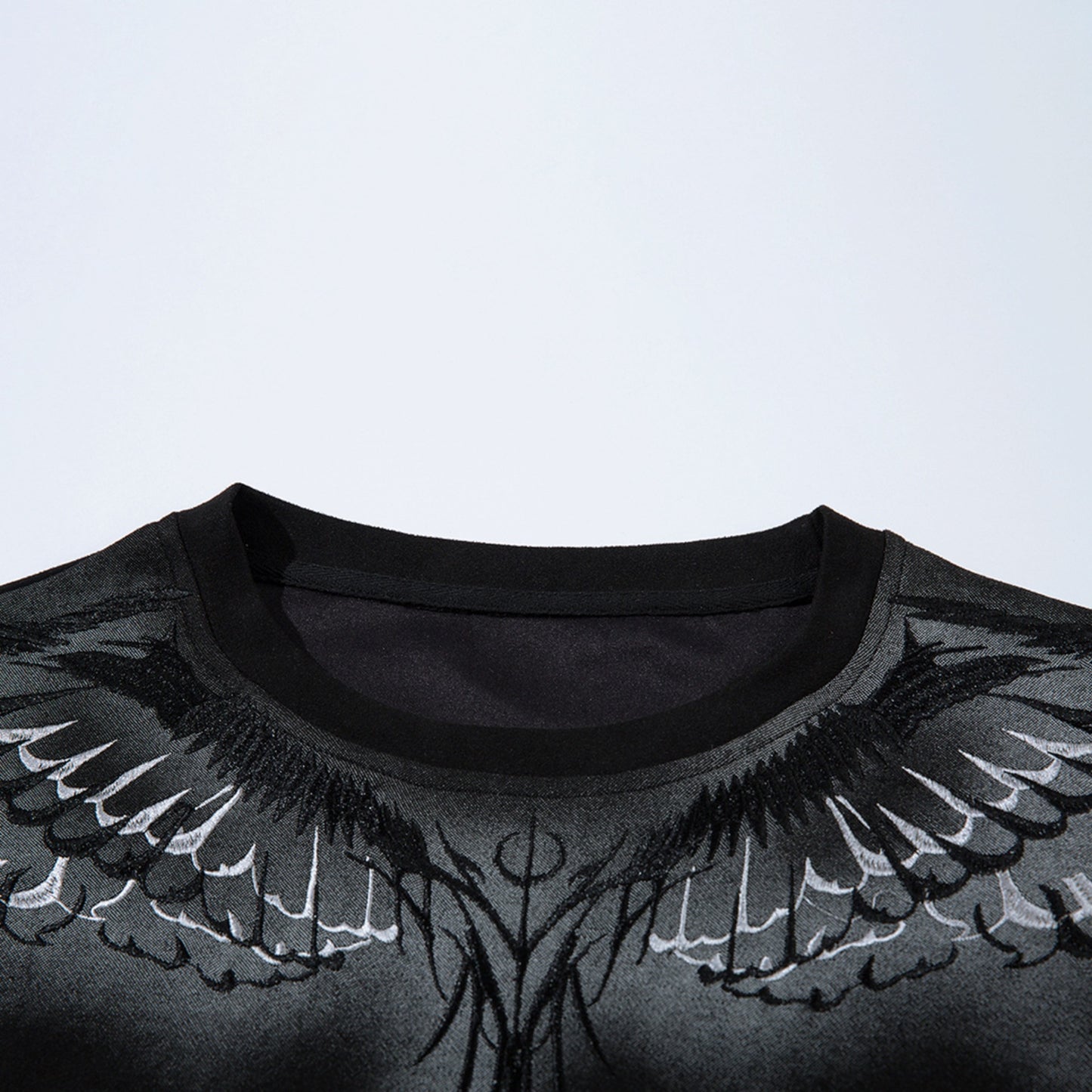 Hip hop clothing new york summer angel wings embroidered short sleeve t-shirt