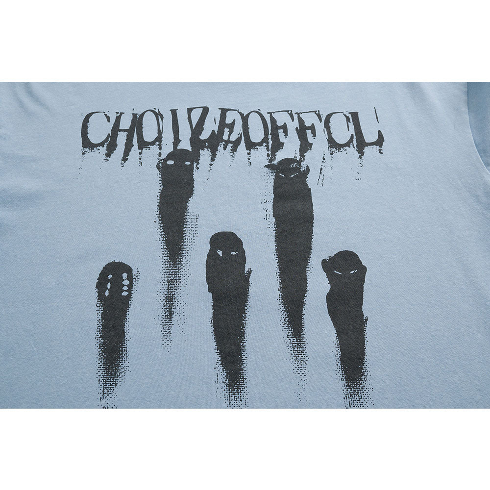 Nostalgia T Shirts Short Sleeve T-Shirt Washed Old Tie-Dye T-Shirt