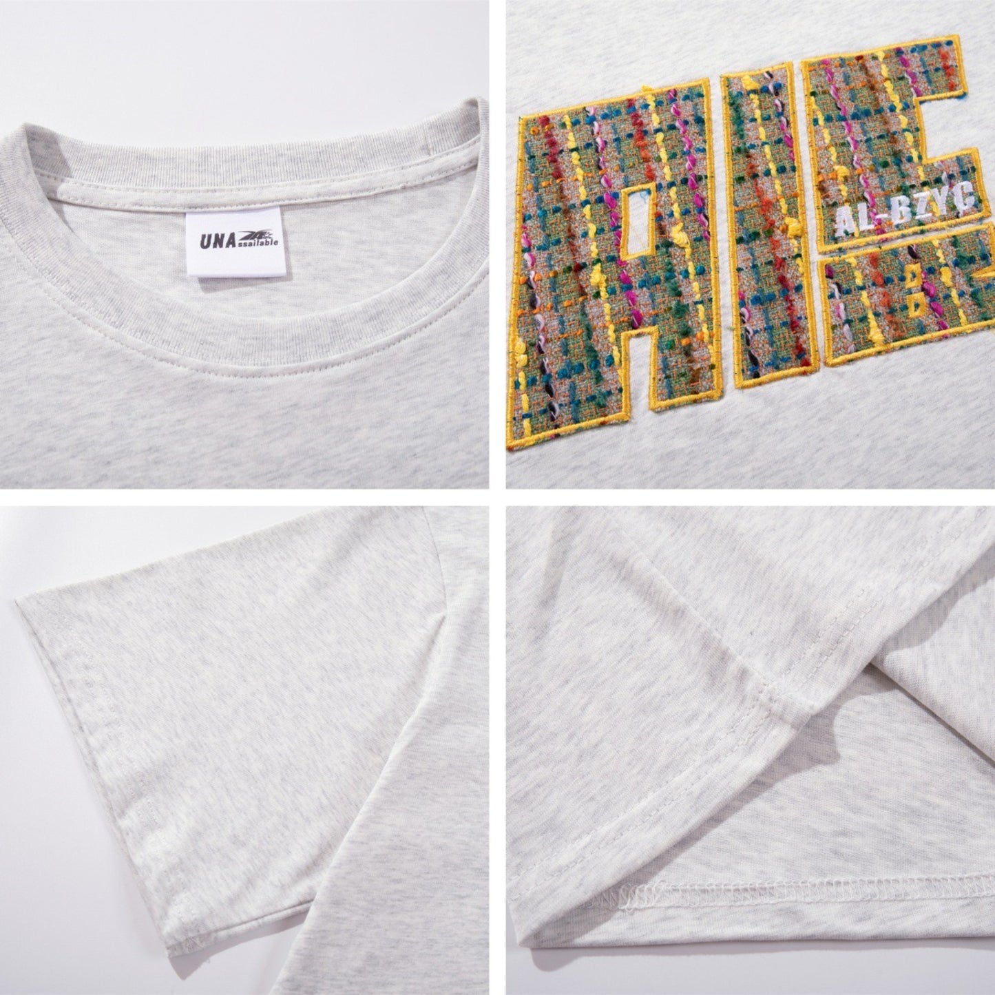 USA Vintage T-Shirt Patch Embroidery Men's Summer