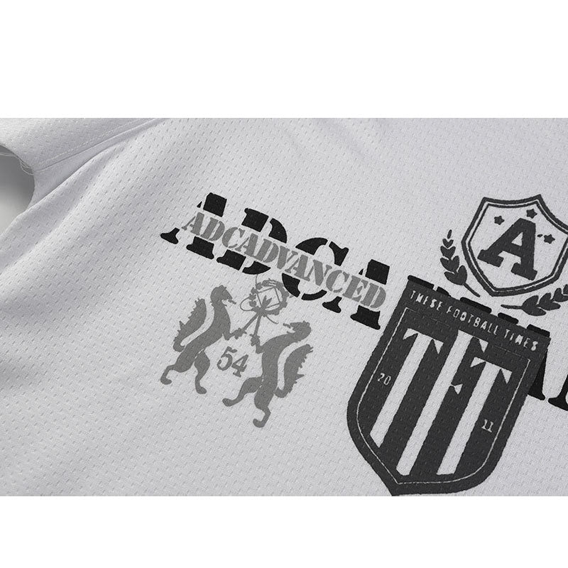 Marcas De Streetwear Vintage V-Neck Sports Jersey Wind Long Sleeve T-Shirt