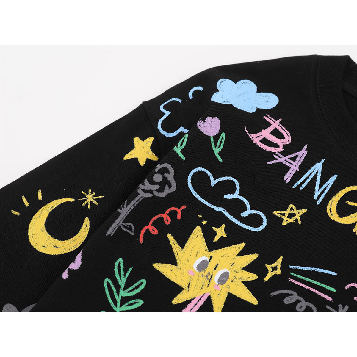 US drip outfits Summer Vintage Color Alphabet Print Casual Loose Short Sleeve T-Shirts