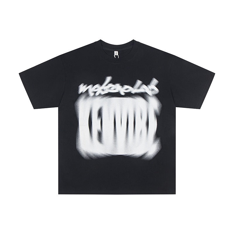Marcas De Streetwear Vintage Alphabet Print Short Sleeve T-Shirt