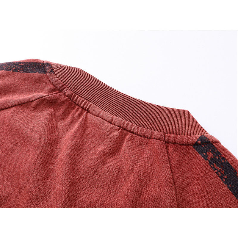 Casual Street Wear Vintage Old Short Sleeve Top T-Shirt