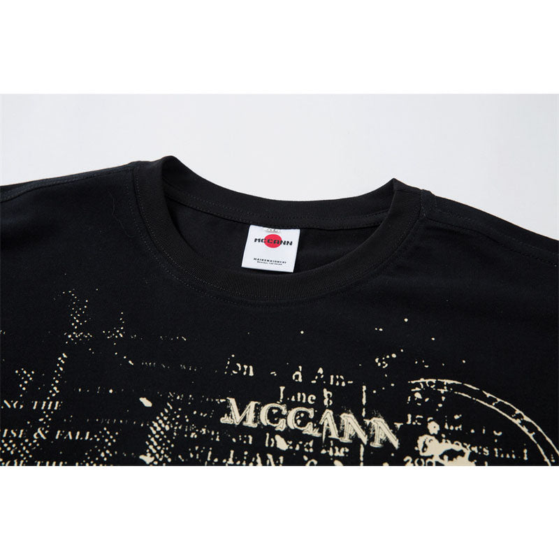 Casual Street Wear Short Sleeve T-Shirt Summer Casual Oversize Couple Top
