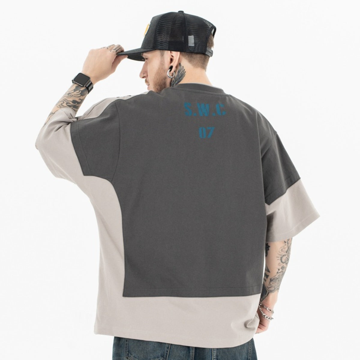 Vic Streetwear Summer Letter Print Short Sleeve T-Shirt