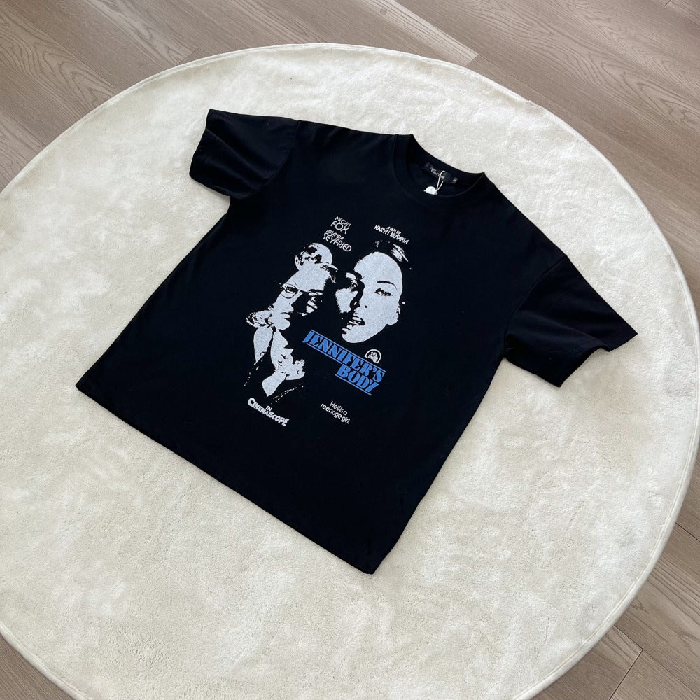 Streetwear Eua t shirt vintage portrait slogan printed Solona fabric cool round neck short sleeve t-shirt