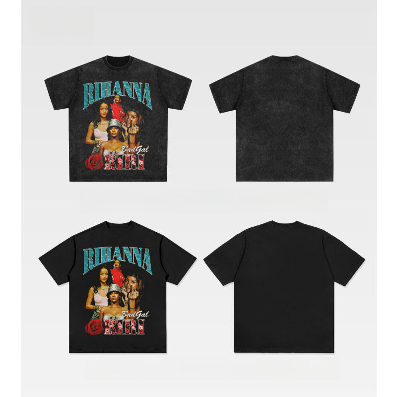 New york hip hop shop Vintage hip hop Rihanna print t-shirt