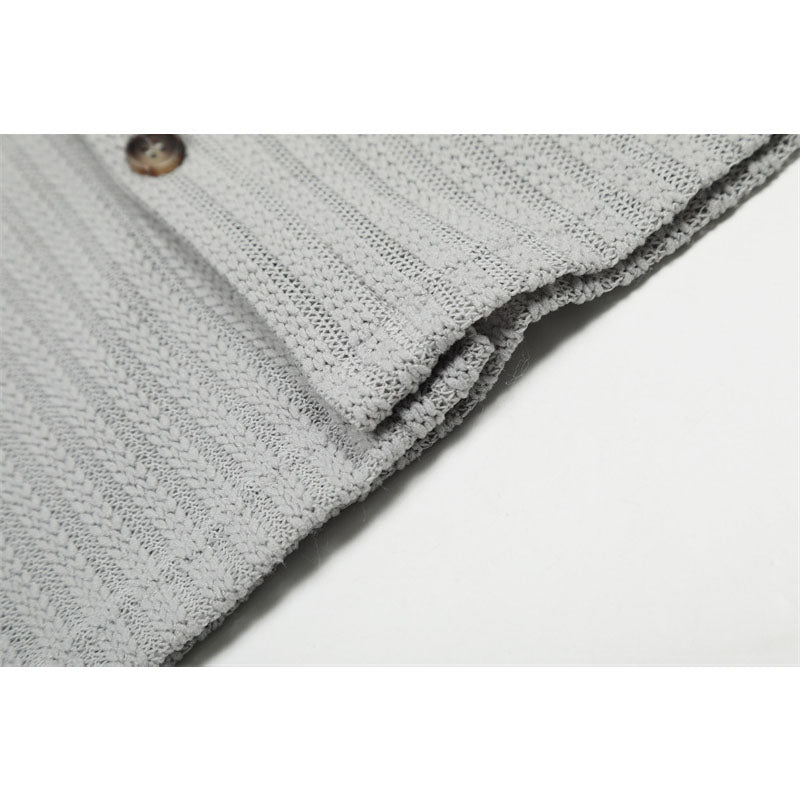 Hip Hop Shirts For Boys Short Sleeve Hollow Polo Shirt Summer Loose Cardigan Shirt