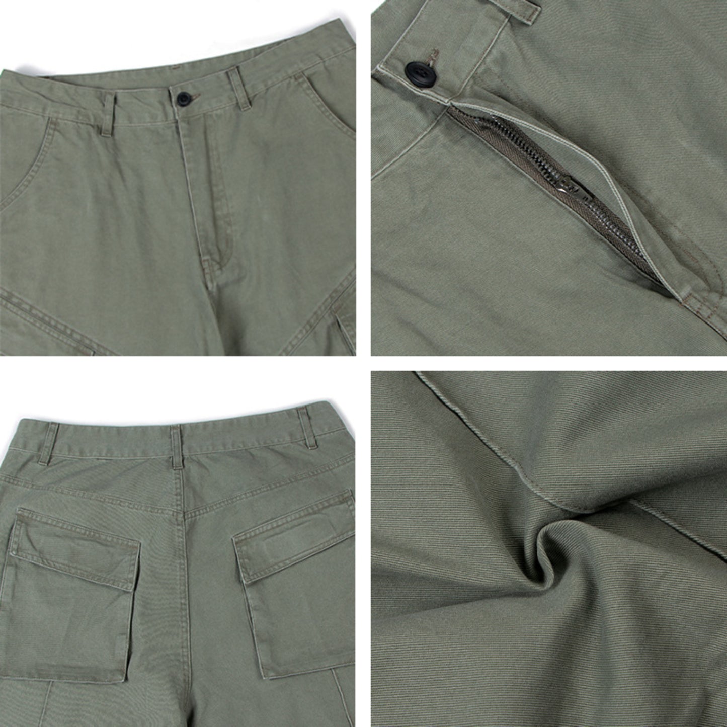 Hip Hop Pants For Boys Vintage Washed Old Overalls Loose Casual Pants
