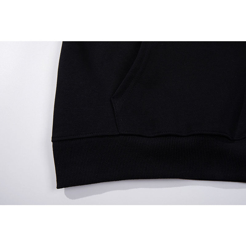 Streetwear Hoodie Letter Print Necklace Strip Sweater Loose