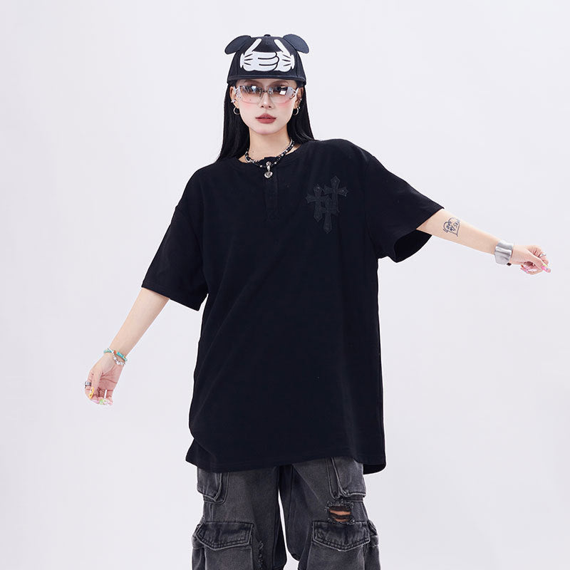 Hip Hop Clothes New York Short Sleeve T-Shirt Loose Cleanfit Top