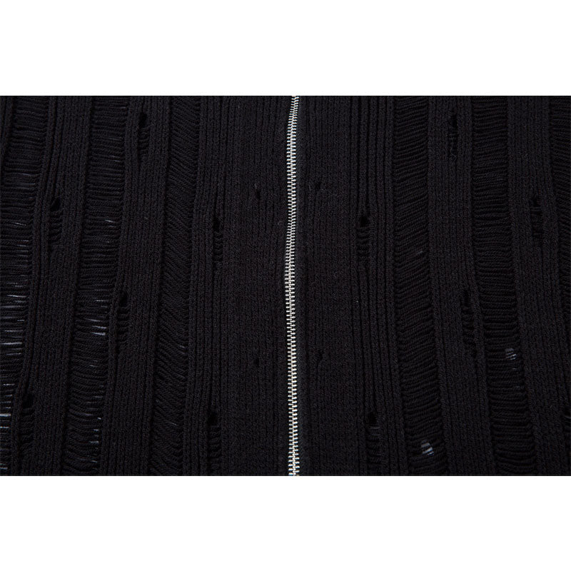 Casual Street Wear Vintage Hollow Knitted Short Sleeve Shirt Summer Casual Lapel Loose