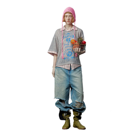 Hip hop shirt knitted hollow t-shirt short-sleeved sweatshirt lapel polo shirt