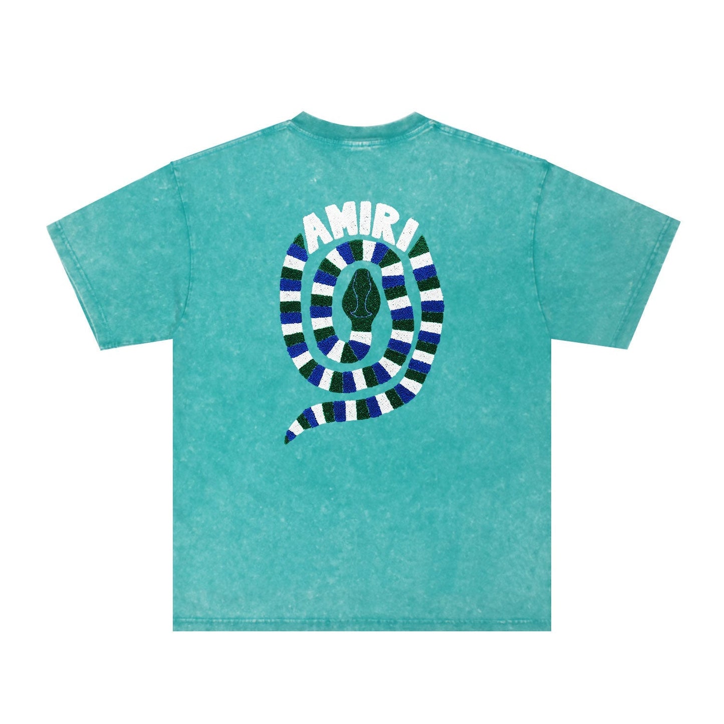 Amiri Washed Distressed T Shirt Printed Trendy Pure Cotton