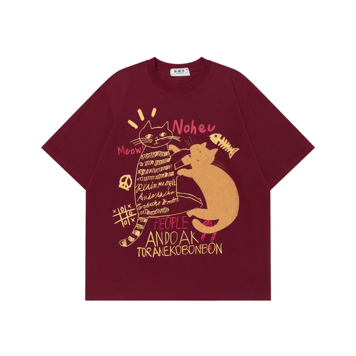 Vintage tarz t shirt vintage kitten crew neck short sleeve t-shirt
