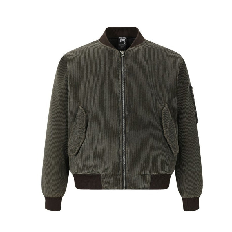 Unisex Down Jacket Men's Vintage Corduroy Cotton Jacket