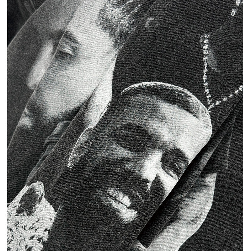 Cool t rapper Drake print hip hop crew neck hiphop short sleeve vintage t-shirt