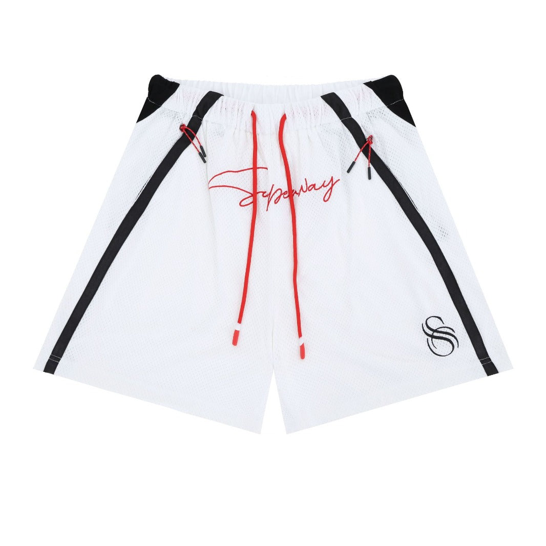 Vintage 90s Hip Hop Clothing Summer Shorts Quick Drying Mesh Casual Sweatpants