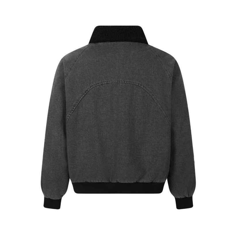 Unisex Down Jacket Men's Winter Fur Collar Cotton