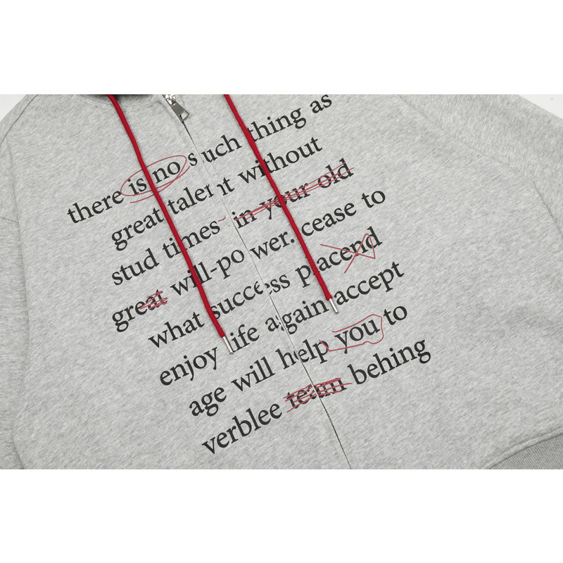 Streetwear Hoodie Loose Hip Hop Cardigan Jacket