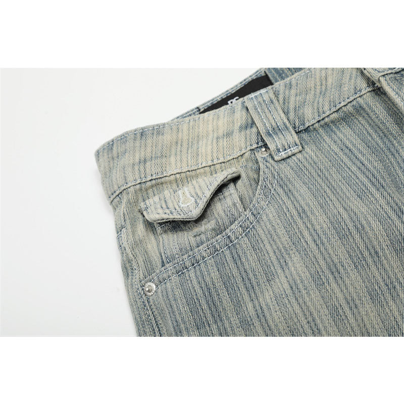 Casual Street Wear Retro Straight Jeans Fall Loose