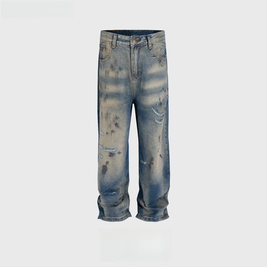 Rock Revival Jeans Straight Wash Old Jeans