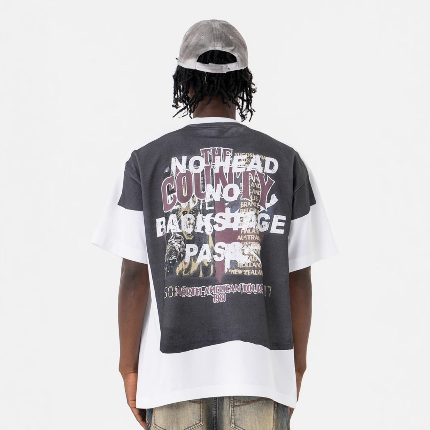 Vic Streetwear Summer Hip Hop Digital Print Short Sleeve T-Shirt Top