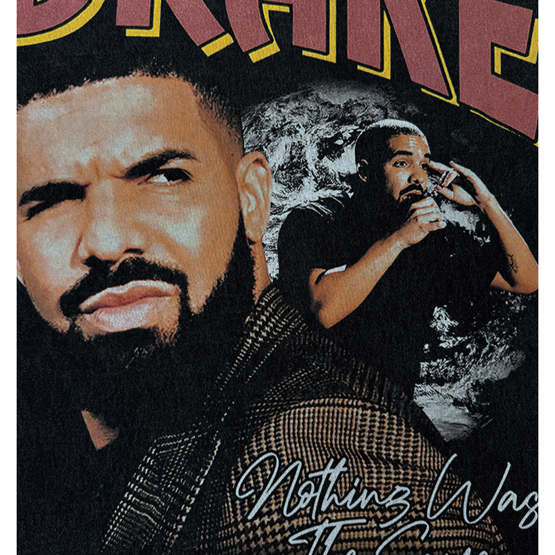 Cool t rapper vintage Drake print hip hop short sleeve t-shirt vintage