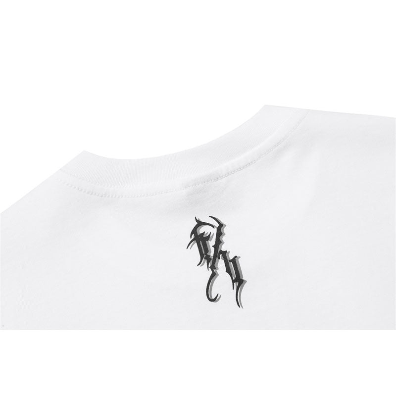 Casual Street Wear Vintage Crew Neck T-Shirt Short Sleeve