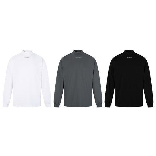 Unisex long-sleeved shirt autum half turtleneck