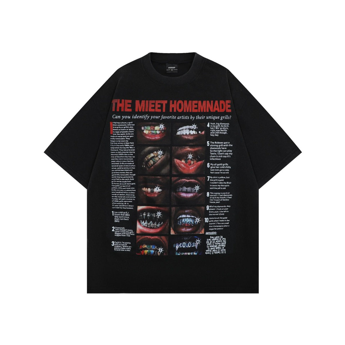 Hip hop shirt summer vintage print short sleeve t-shirt