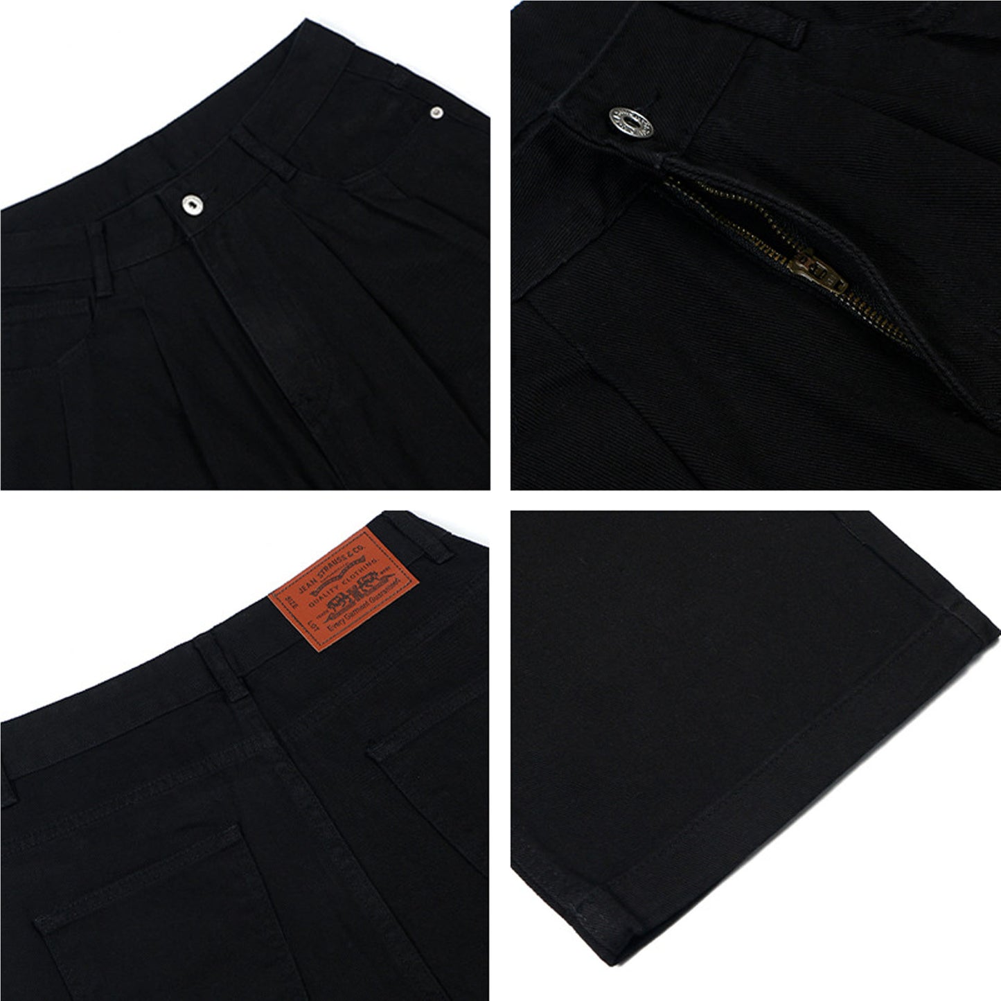 Hip Hop Pants For Boys Wash Straight Wide Leg Overalls Casual Trousers