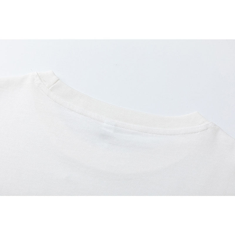 US drip outfits Summer Vintage Alphabet Print Casual Loose Short Sleeve T-Shirts
