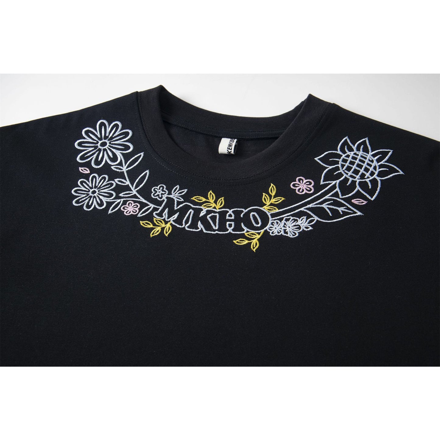 Vestimenta De Los 90 Summer Vintage Floral Embroidery T-Shirt Short Sleeve
