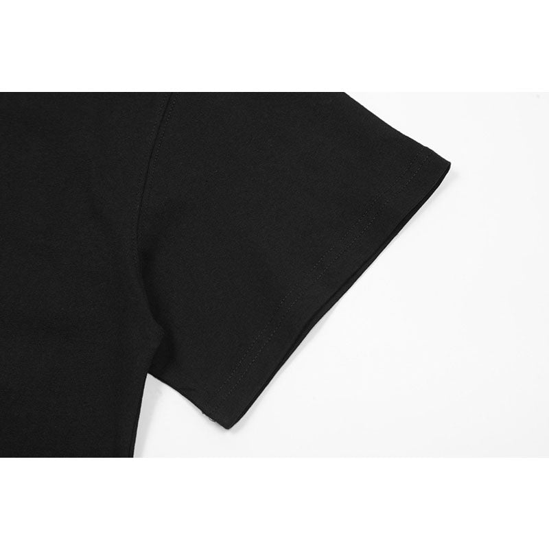 Marcas De Streetwear Alphabet Print Short Sleeve T-Shirt Loose Crew Neck