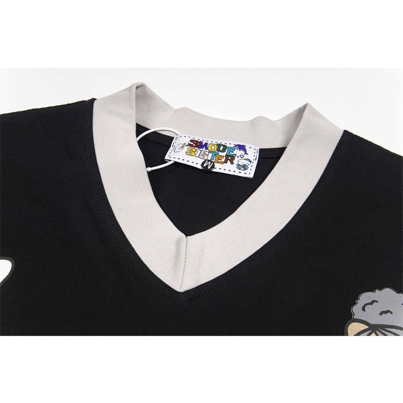 US drip outfits Summer Vintage Fun Casual Loose Short Sleeve T-Shirts