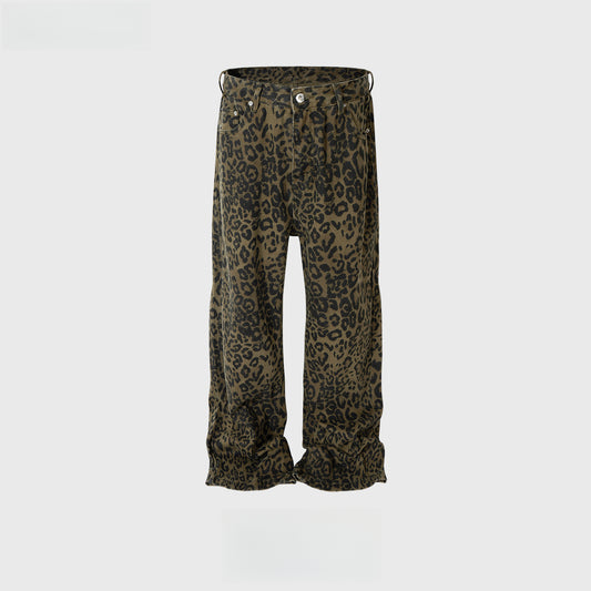 Rock Revival Jeans Vintage Leopard Camo Trousers Slim-Fit Jeans
