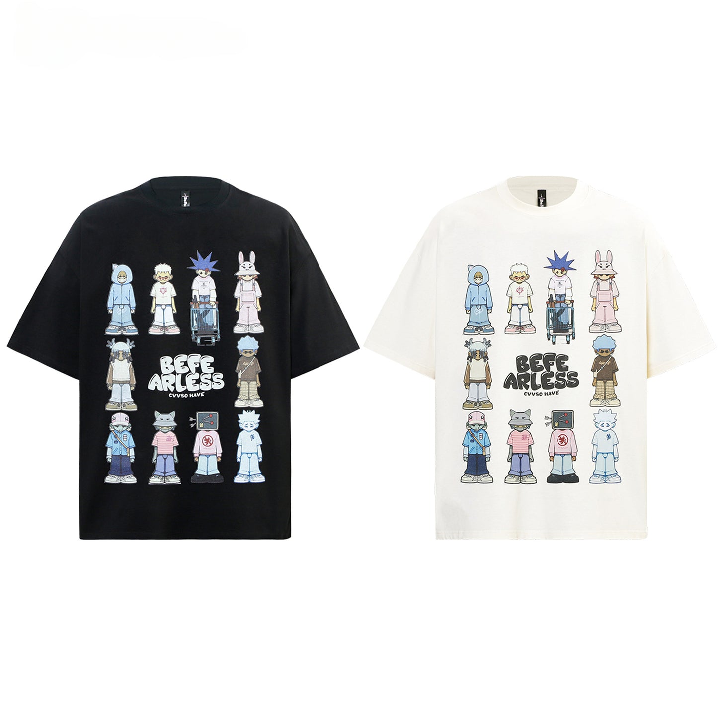 80s And 90s Vintage T Shirts Men's and Women's Short Sleeve T-Shirts Summer Loose Tops
