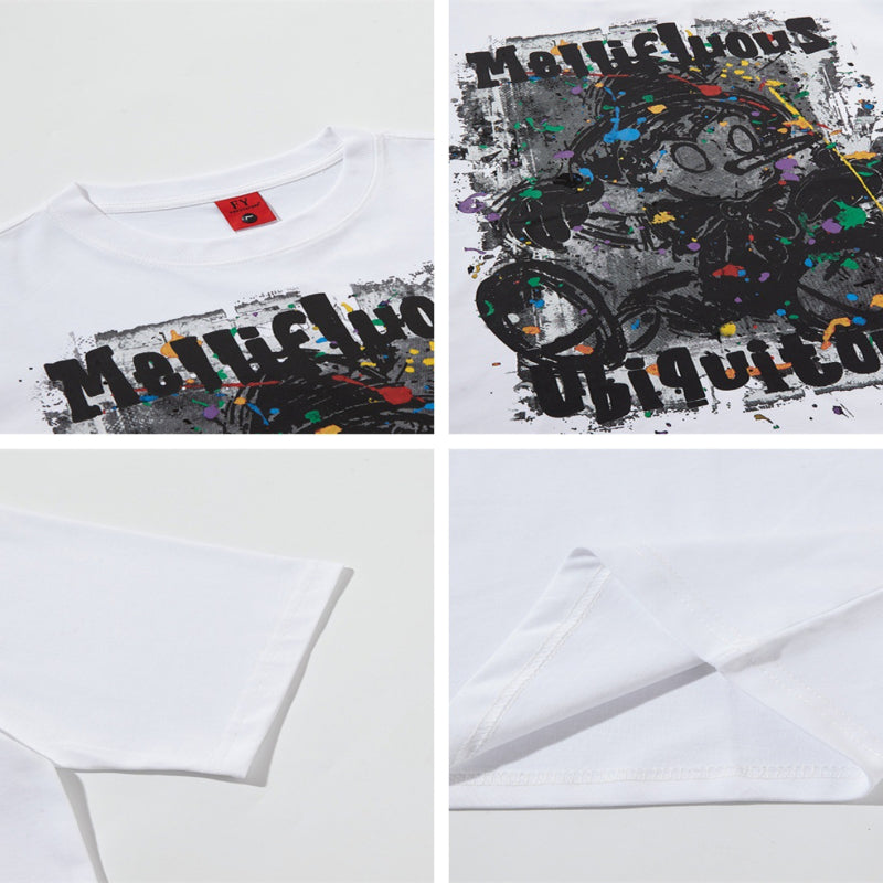 Nyc T Shirt Pinocchio Printed Short Sleeve T-Shirt Summer Casual Loose T-Shirt Top