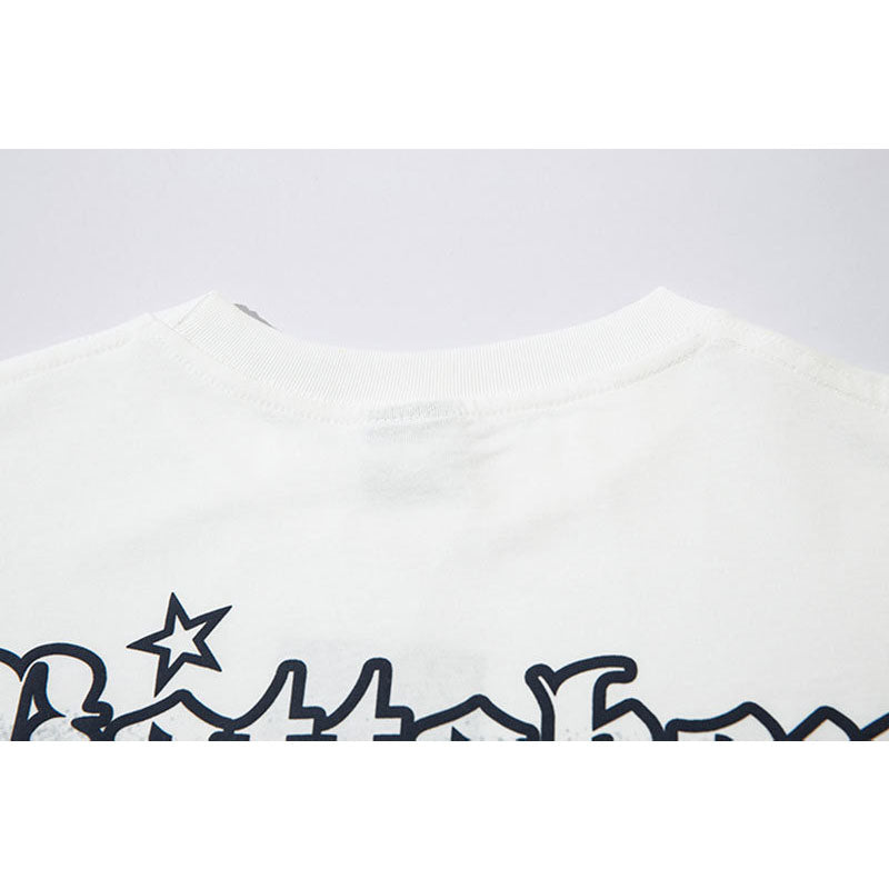 Marcas De Streetwear Vintage Cat Print Long Sleeve T-Shirt Loose Crew Neck Top