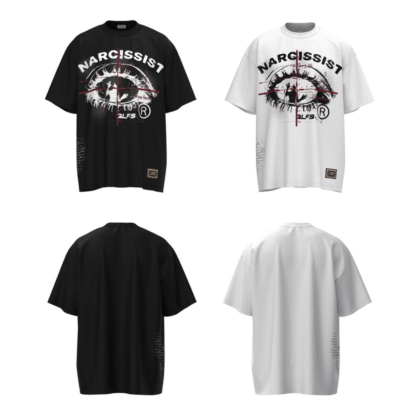 Unisex T-shirts Summer Cross Eyes Men's Loose Short Sleeve T-Shirt