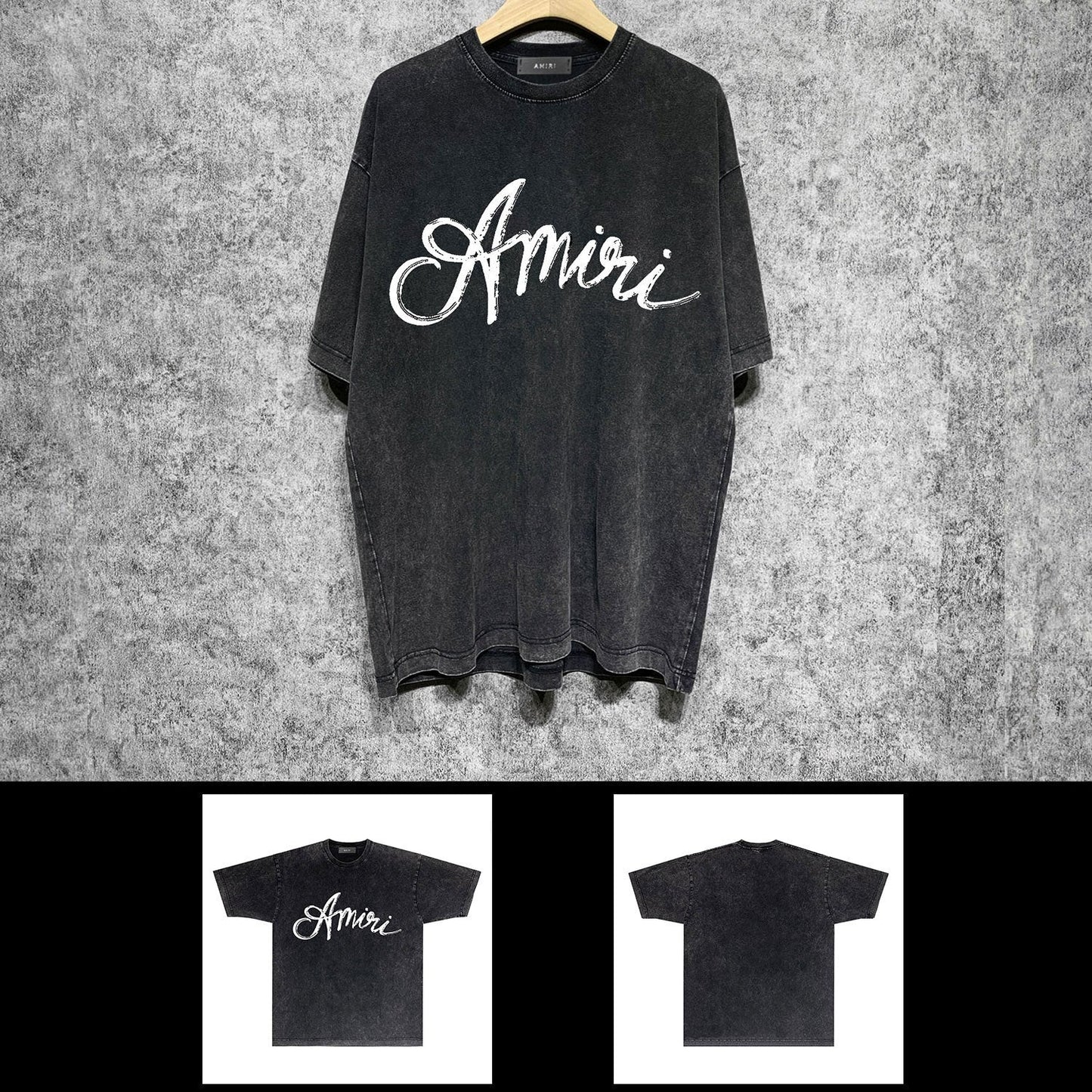 Amiri washed t-shirt ring snake letter short sleeve