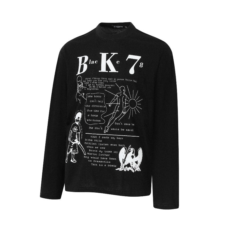 Unisex long-sleeved shirt autum cleanfit printing