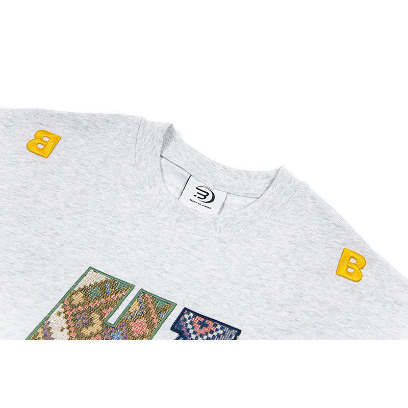 Hip Hop Clothes New York Vintage Embroidered Crew Neck Short Sleeve T-Shirt Summer Loose Top