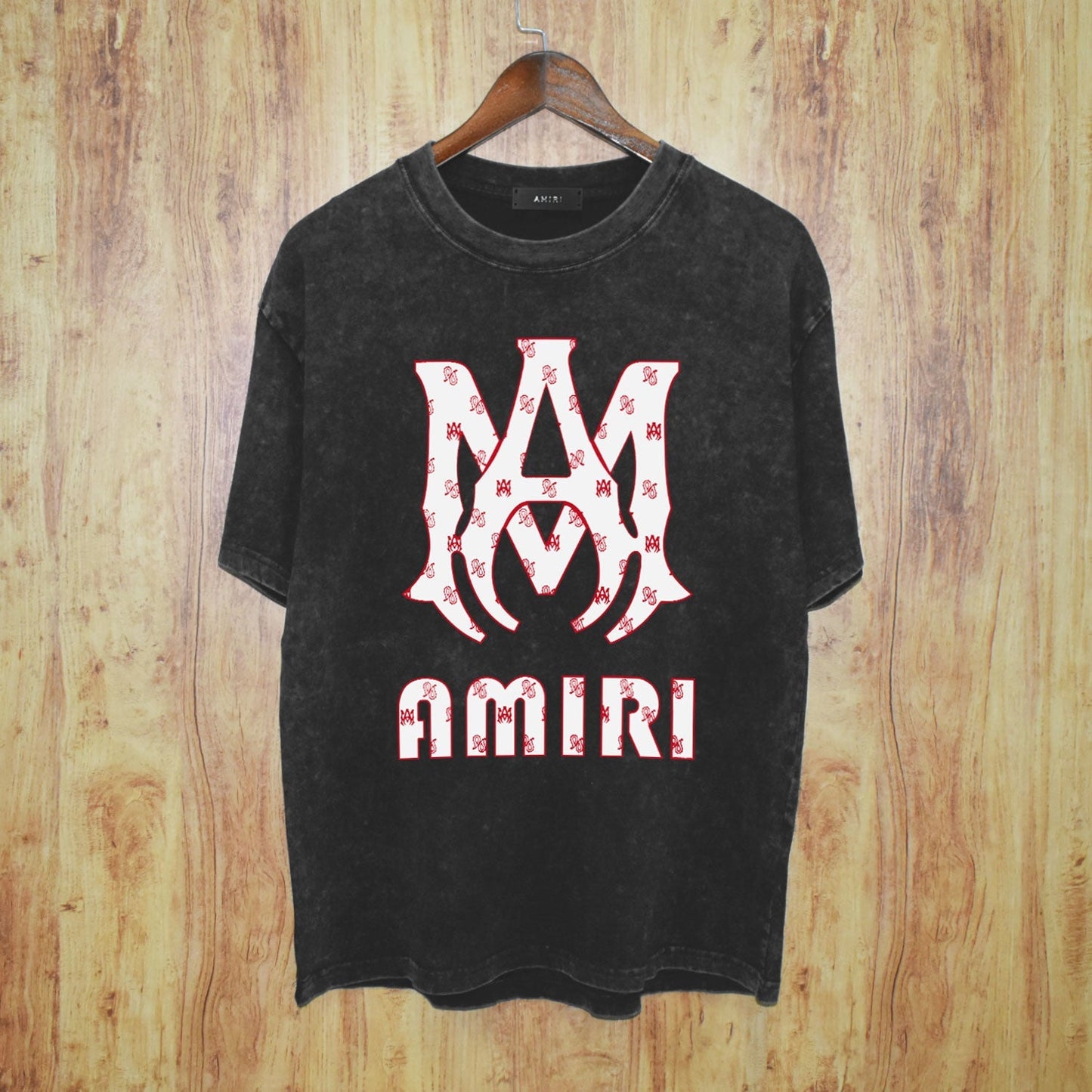 Amiri Washed Distressed T Shirt Printed Trendy Pure Cotton