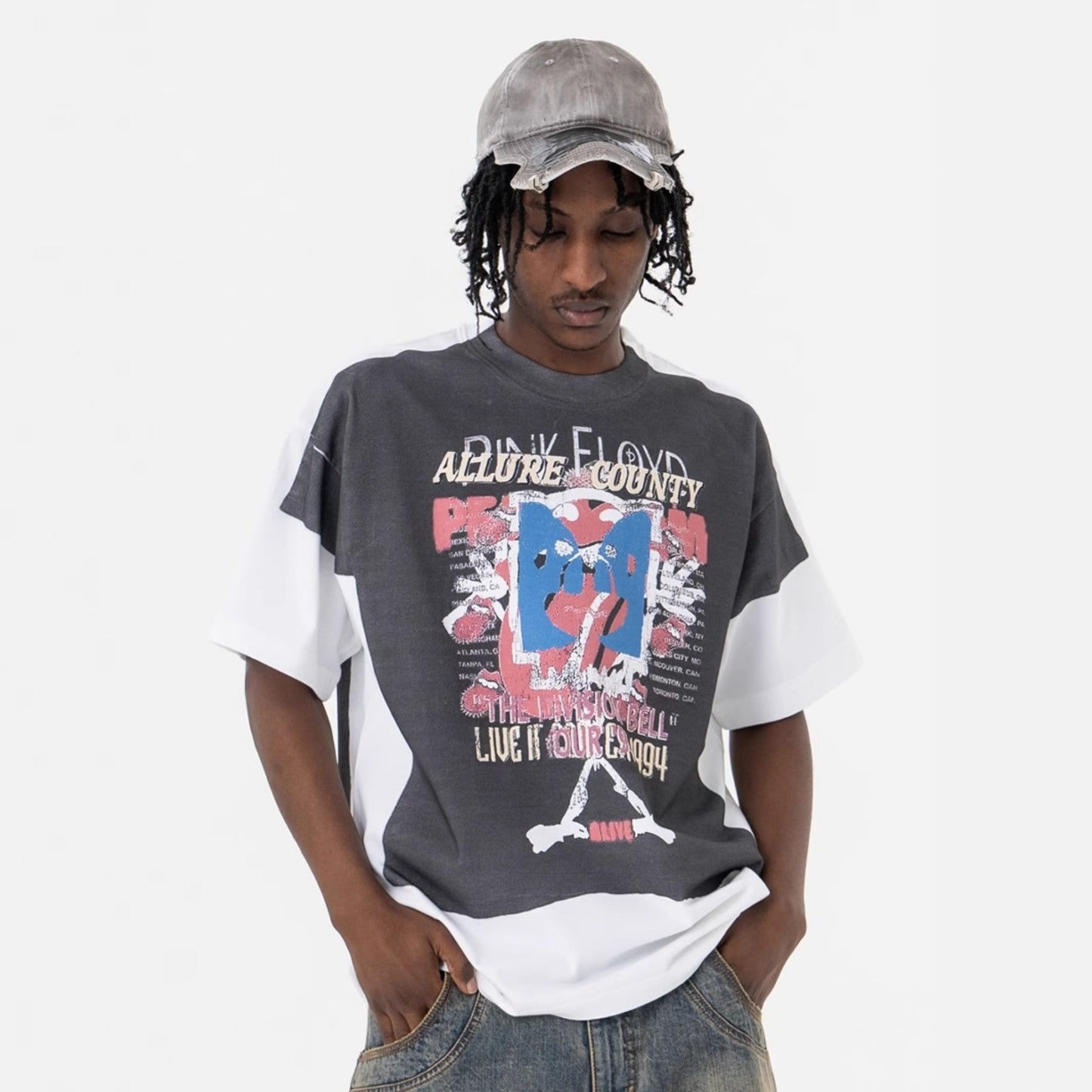 Vic Streetwear Summer Hip Hop Digital Print Short Sleeve T-Shirt Top