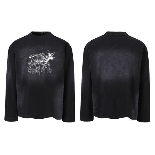 Unisex long-sleeved shirt autumretropure cotton