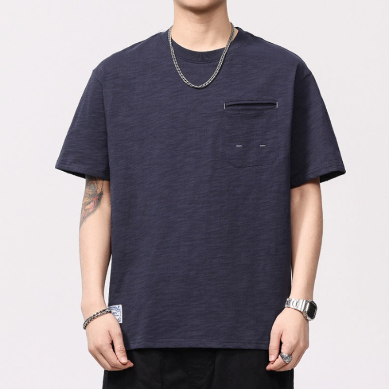 Mens T-shirts Vintage Short Sleeves Summer Loose