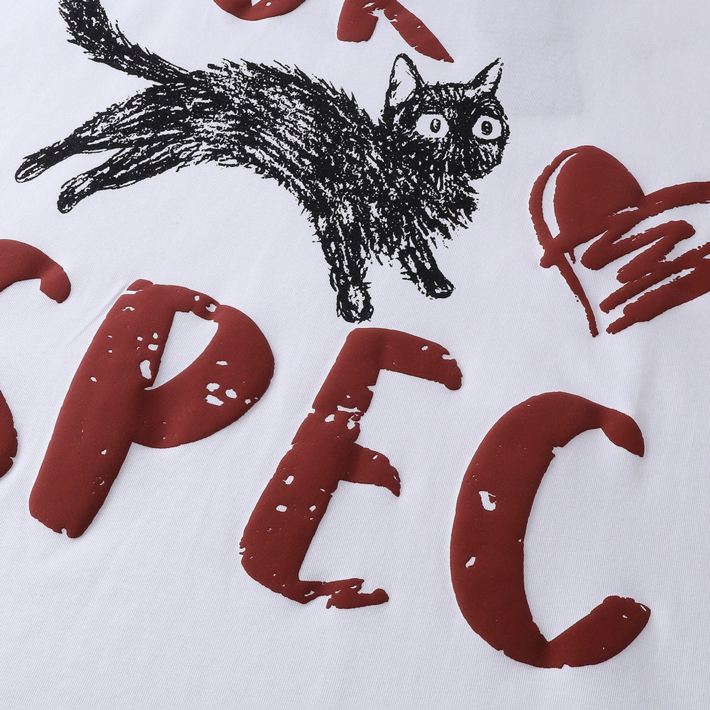 Vestimenta De Los 90 Summer Vintage Cat Graffiti Short Sleeve T-Shirt