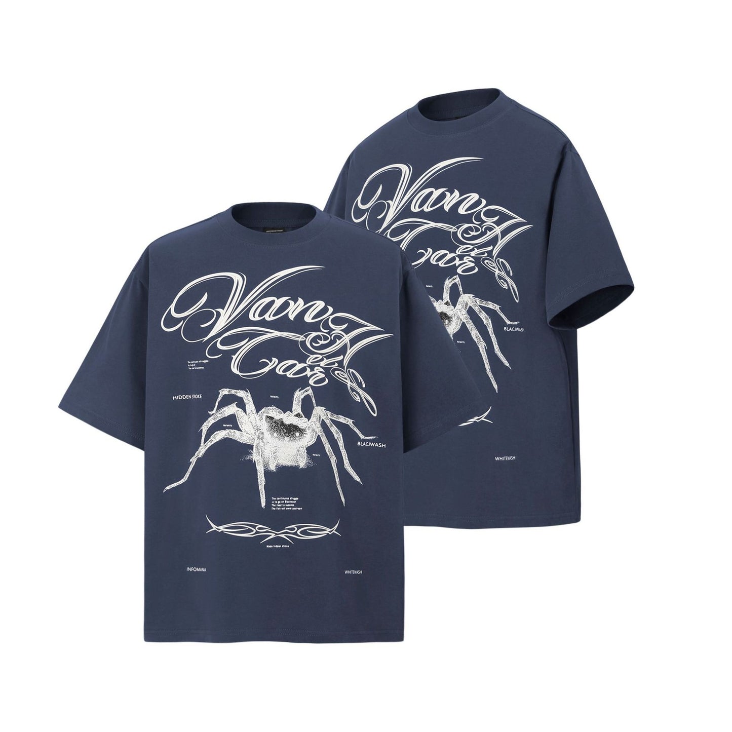 Unisex T-shirts Summer Spider Pattern Men's Loose Short Sleeve T-Shirt